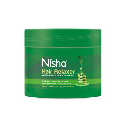 Nisha Hair Relaxer – Hair Relaxer for Curly Hair – 500g Cream Base with Aloe Vera