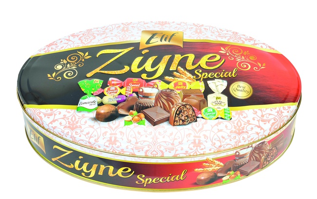 Шоколадные конфеты в ж/б упаковке