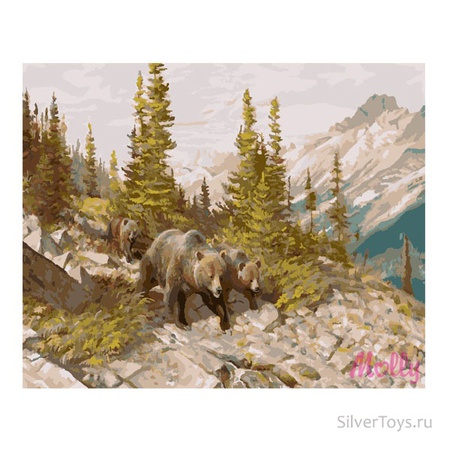 Картина по номерам Медведи в горах
