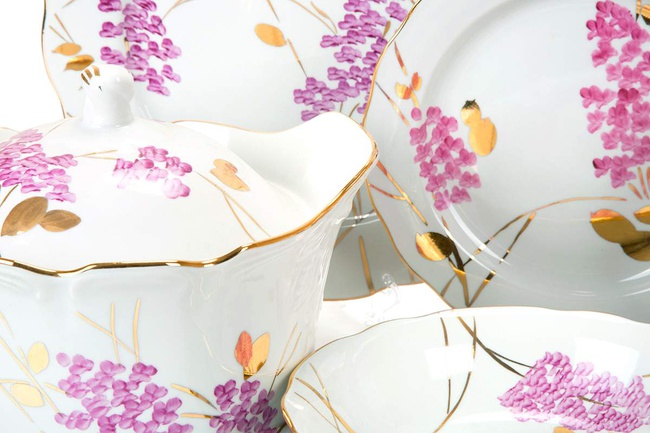 Сервиз столовый 29 предм. Юбилейный Розовая ветка