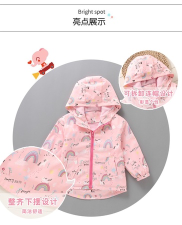 Осенняя уличная ветровка, детская одежда, флисовый тонкий новый топ для девочек