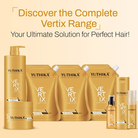 Yuthika Professional Vertix Hydrolyzed Keratin Purifying Shampoo for All Hair Types 1000ml I Deep Cleansing, Removes Dirt, Impurities & Strengthens