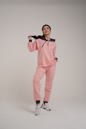 Kombine kapüşonlu kadın eşofmanı