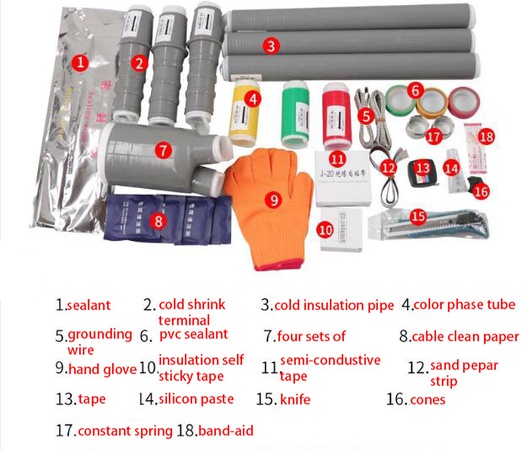 КАБЕЛЬНЫЕ АКСЕССУАРЫ НАБОРЫ ДЛЯ ЗАДЕРЖКИ ХОЛОДА НАБОРЫ ДЛЯ ЗАДЕЛКИ ПИТАНИЯ