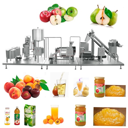 Universal line for the production of juices, jams, compotes, ketchup, sauces