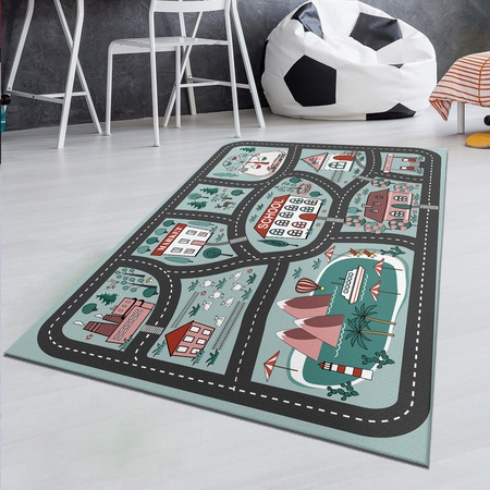 Dijital Baskılı Kaymaz Taban Yıkanabilir Tay Tüyü Kumaş Çocuk Odası Halısı