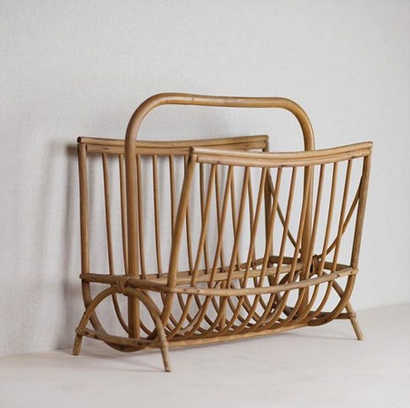 Sıcak Satış Rattan Dergi Tutucu 100% Çevre Dostu Doğal Rattan Kitap Sepeti Ev Dekor