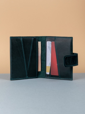 Кошелек картхолдер МВП-504 с застежкой и отделением для монет