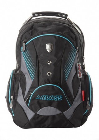 Рюкзак A15-29 Цвет: черный с бирюзовой отделкой