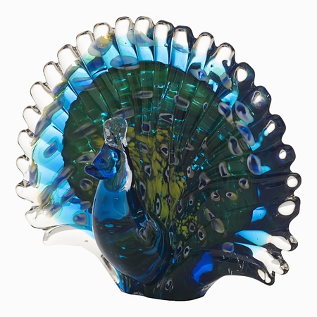 СТАТУЭТКА "ПАВЛИН" СИНЕ-ЗЕЛЕНАЯ