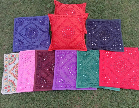 Индийское декоративное зеркало ручной работы розовый наволочка 16x16 дюймов набор из 2