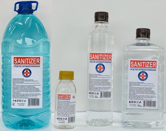 SANITIZER ЛОСЬОН АНТИБАКТЕРИАЛЬНЫЙ (антисептик) 100мл. 500мл. 1л. 6л