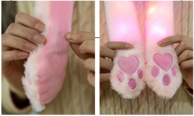 Шапка с кроличьими двигающимися ушками