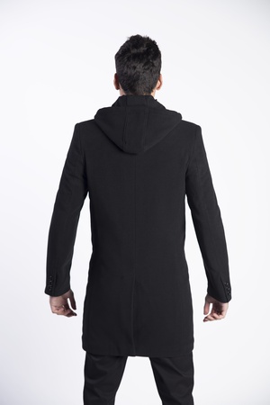 Çıkma Kapşonlu Ceket Yaka Kaşe Kısa Palto