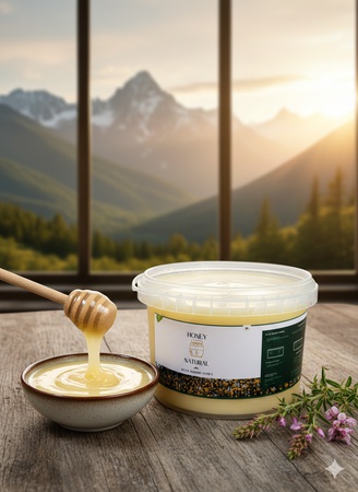 Natural Kazakh Honey - Zhantak, Multiflower & Buckwheat - Flexible Packaging (500g-1000g