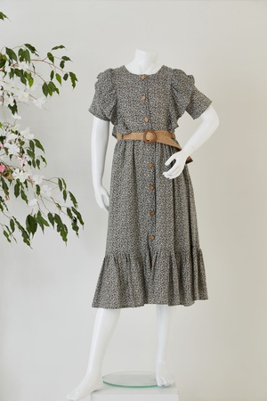 Платье на пуговицах с рукавами для девочек