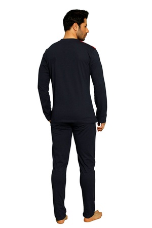 ERKEK PİJAMA TAKIMI - %100 PAMUK - UZUN KOL - DÜĞMELİ