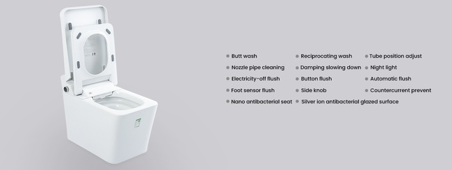 One-piece powerful flushing tankless intelligent toilet upgrade version 2.0.