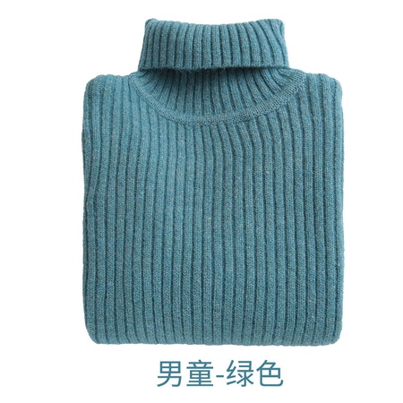 Sonbahar ve kış çocuk giyim yeni çocuk kazakları erkek ve kız çocuklar için kalınlaşmış yün örme kazak yüksek yakalı alt kazak