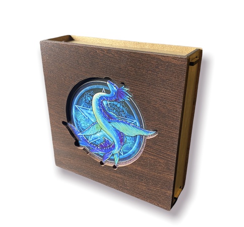 "Elementlerin Ejderhaları" serisinden tahtadan yapılmış sanat-bulmaca, Dragon "Su"