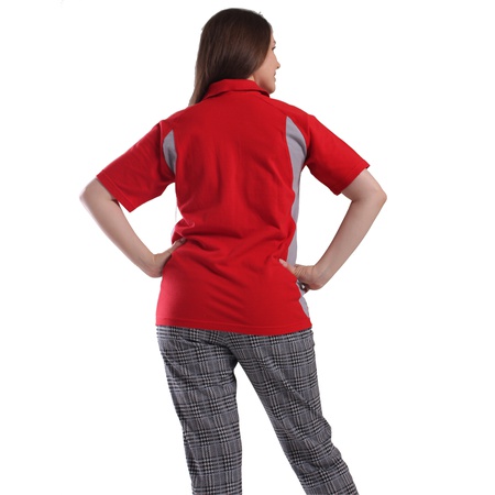 Футболка-поло комбинированная