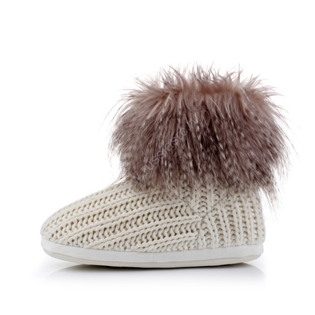 Угги с меховым воротником L-116