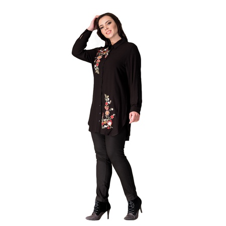 Хлопковая туника больших размеров