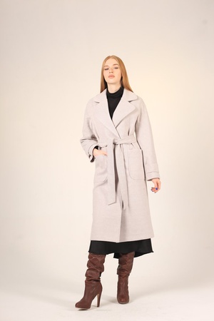 Женское пальто демисезонное, с принтом гусиные лапки, #48