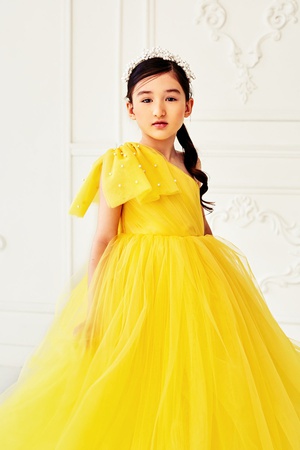 Нежное Пышное Длинное Платье с Жемчужным Аксессуаром для Волос Stok Kod: PXN 22019