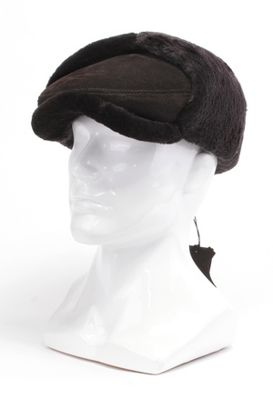 Кепка из замши с бобром 031285