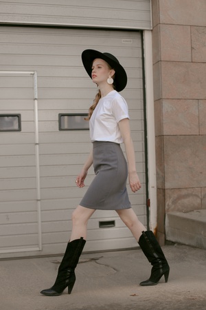 Юбка мини на высокой талии '20