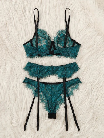 Ресниц Кружева Подвязки Комплект Белья