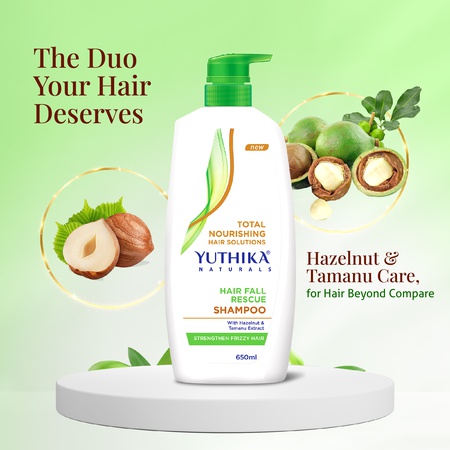 Yuthika Intense Shine Shampoo for Women & Men 650ml | Total Nourishing Hydrating Hair Shampoo For Dull, Dry & Frizzy Hair |Infused With Jojoba Oil & Blue Lotus Extract