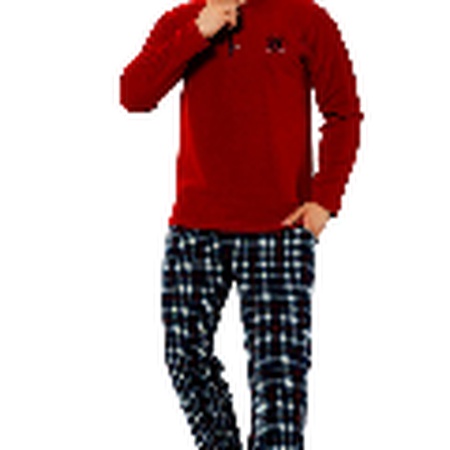 МУЖСКОЙ ЗИМНИЙ ФЛИСОВЫЙ ПИЖАМНЫЙ КОСТЮМ - ФЛИС - ЗИМА - КЛЕТ