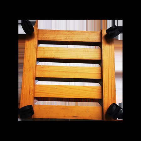 Natural square removable solid wood planter