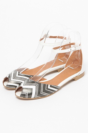 Черно-белые сандалии sa015