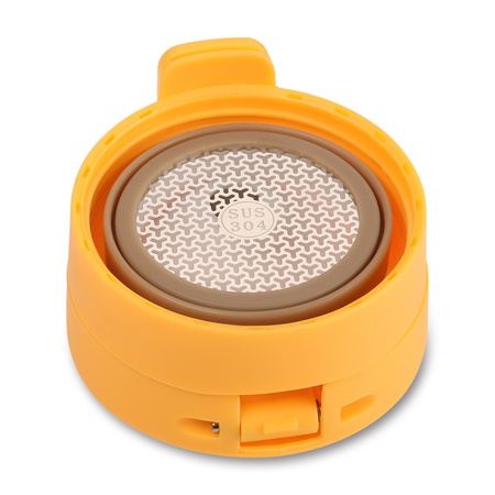 Термокружка 380 мл Оранжевая с ситечком и замком на крышке