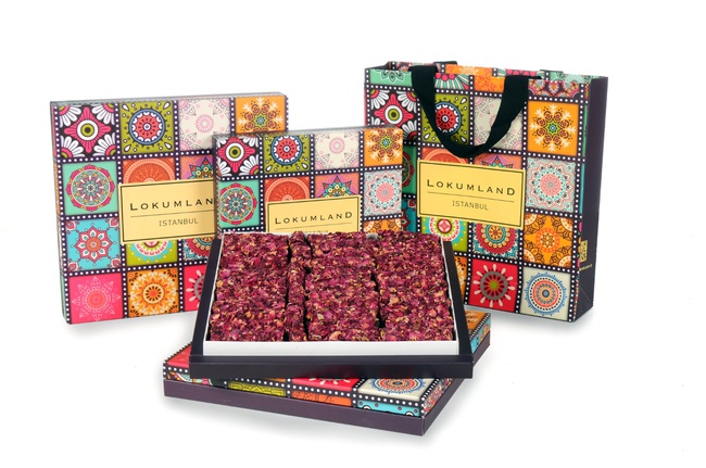 Gül Yaprak Kaplı Antep Fıstıklı Gül Aromalı Lokum