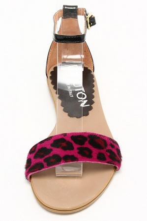 Сандалии фуксия под леопарда sa007