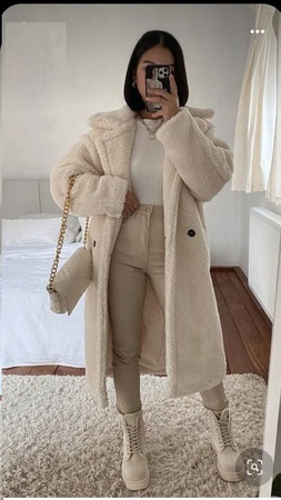 Пальто-шубка Тедди зимняя на подкладке с синтепоном