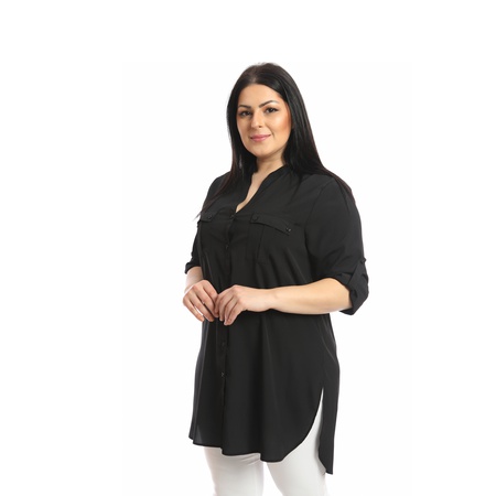 Büyük Beden Cepli Gömlek