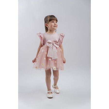Toptan çiçek tül bebek kızı elbisesi