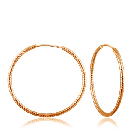 СЕРЬГИ-КОЛЬЦА "КОНГО" ИЗ ЗОЛОТА