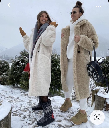 Пальто-шубка Тедди зимняя на подкладке с синтепоном