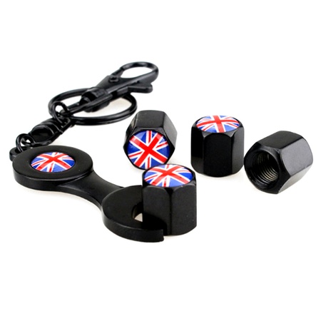 Брелок "Ключ Юнион Джек" из гаечного ключа и колесных колпачков