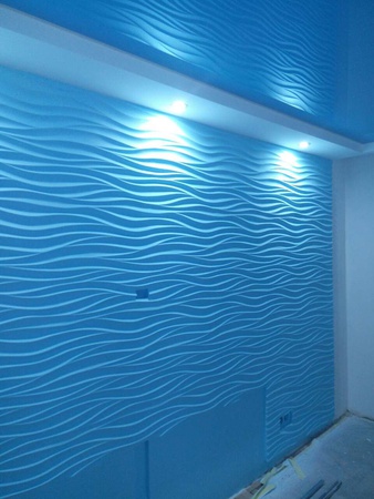 Гипсовая декоративная 3d панель «Волна»