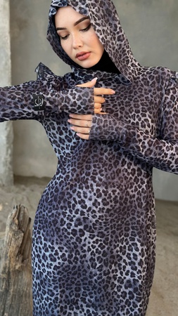 Закрытый мусульманский купальник из плащевки!