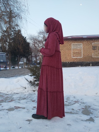 💫Платья "Валан" в комплекте с платком. 💫ткань мягкий трикотаж меланж х/б отличного качества.  💫36-42(в линии 4 штуки). 💫цена  11$