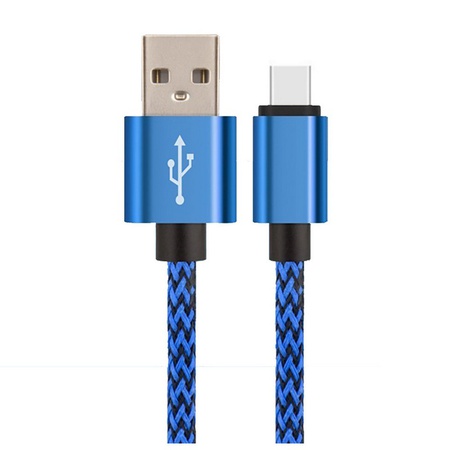 Кабель USB-microUSB плетеный, с алюминиевым штекером