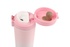Термокружка 380 мл Розовая с ситечком и замком на крышке